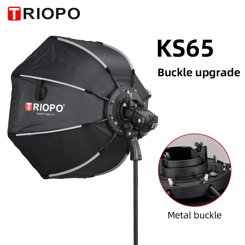 

TRIOPO 65cm Umbrella Softbox Portable Outdoor Octagon For Godox V860II TT600 TT685 YN560 III IV TR-988 Flash Speedlite Soft Box