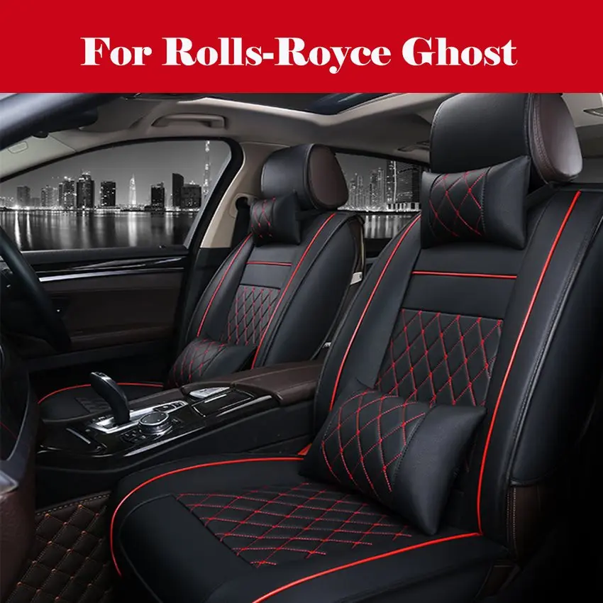Deluxe Leather Car Seat Cover Waterproof 5 Seats Universal Full Set