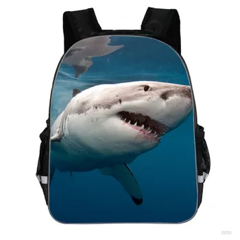 

New Blue Underwater Dolphin Shark School Bags Printing Kids 3D Animal Schoolbag Fashion Teenagers Backpack Girls Boys Schoolbag
