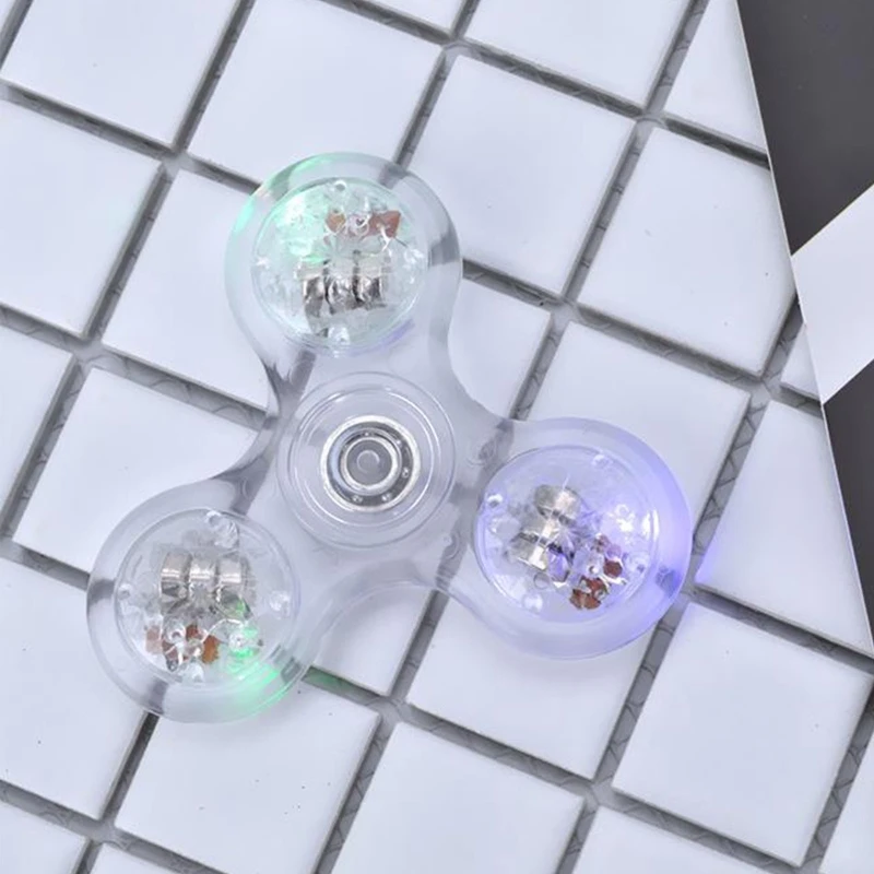 

New LED Light Fidget Spinner,Rainbow Fidget Toy Light Finger Hand Spinner