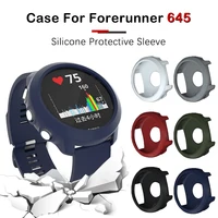 For Garmin Forerunner 645 / 645 Music Smart Watch Silicone Protective Sleeve Anti Collision Bumper Protective Shell Cover Case