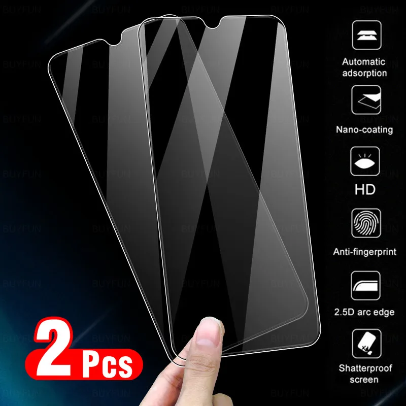 Стекло для Vivo V21 V21e V17 V11 X50 Y31 Y51 V20 Pro Y20 S Y11S Y30 Y50 V15 Y53 Y91 C I Y3 Y12 Y15 Y81 Y17 Y1S Y93 Y95 V7 V5, 2 шт.
