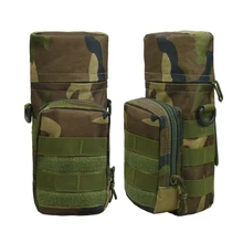 Outdoors Water Bottle Pouch Tactical Gear Kettle Waist Shoulder Bag for Army Fans Climbing Hiking Camping