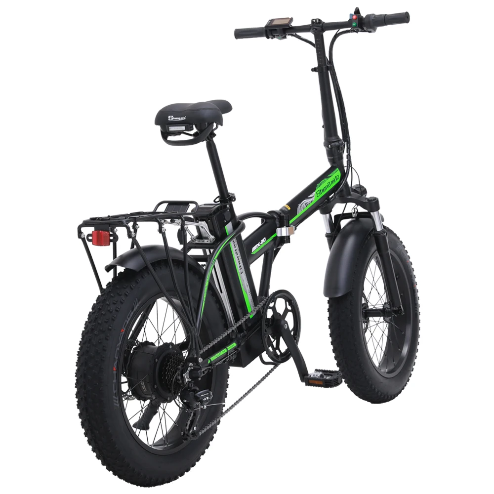 Discount 20-inch folding electric bicycle 48v 15ah magnesium alloy wheel 500w snow bike 7-grade variable speed beach bike new model 3