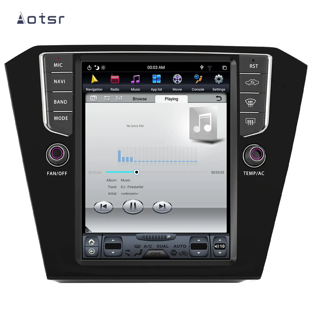 Cheap Aotsr Tesla 10.4“  Vertical screen Android 8.1 Car DVD Multimedia player GPS Navigation For Volkswagen Magotan CC 2017+  carplay 3