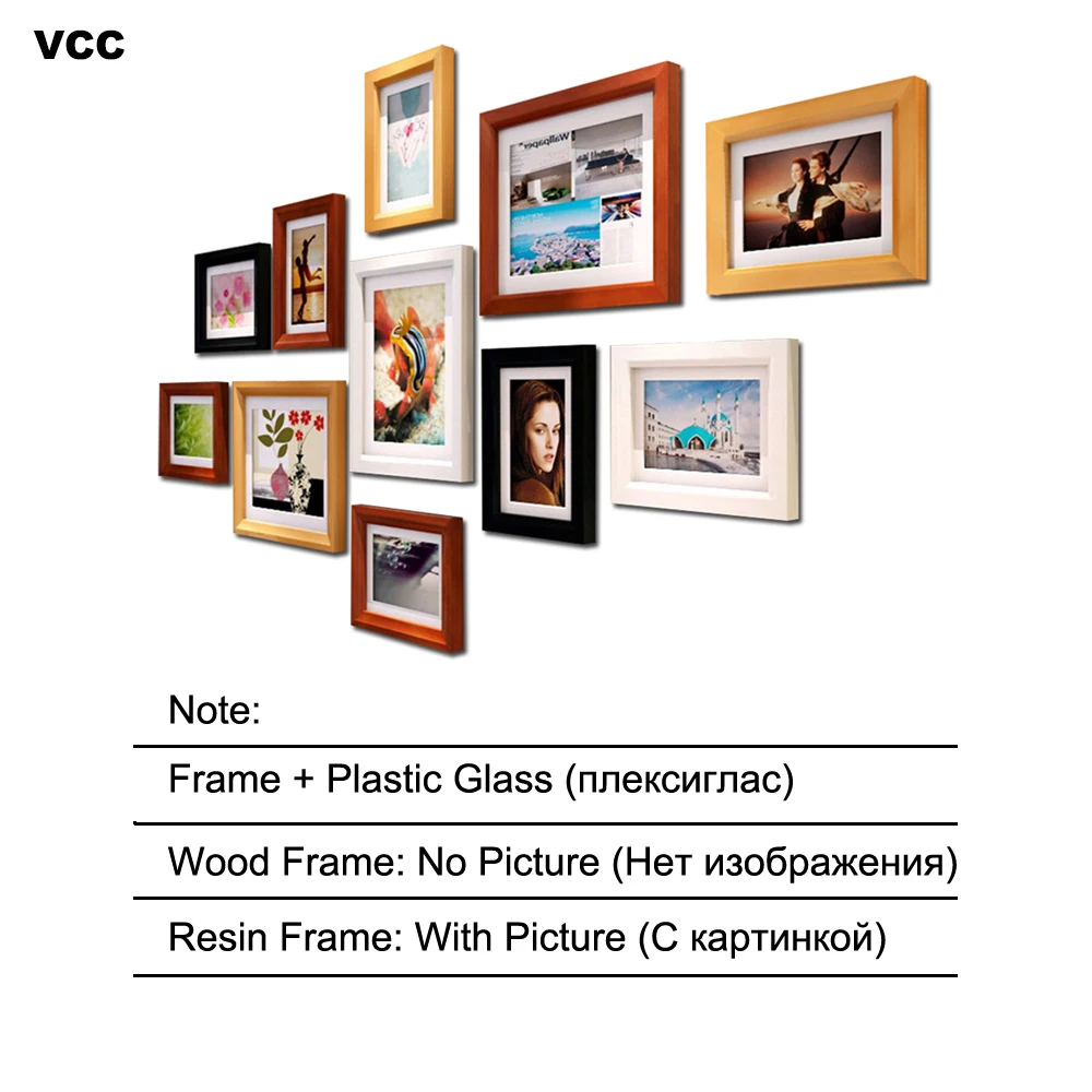 Ceny 11 sztuk klasyczna drewniana ramka na zdjęcia do dekoracja domu do powieszenia na ścianie 7 10 Cal ślub para rekomendacja czarne białe ramki do zdjęć