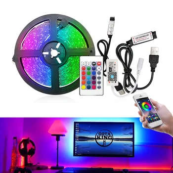 

1M 2M 5M 5V Led Strip USB 2835 SMD Flexible RGB Tape Led Ribbon WiFi Led Strip Light TV Backlight With Remote 24Key 3Key Control