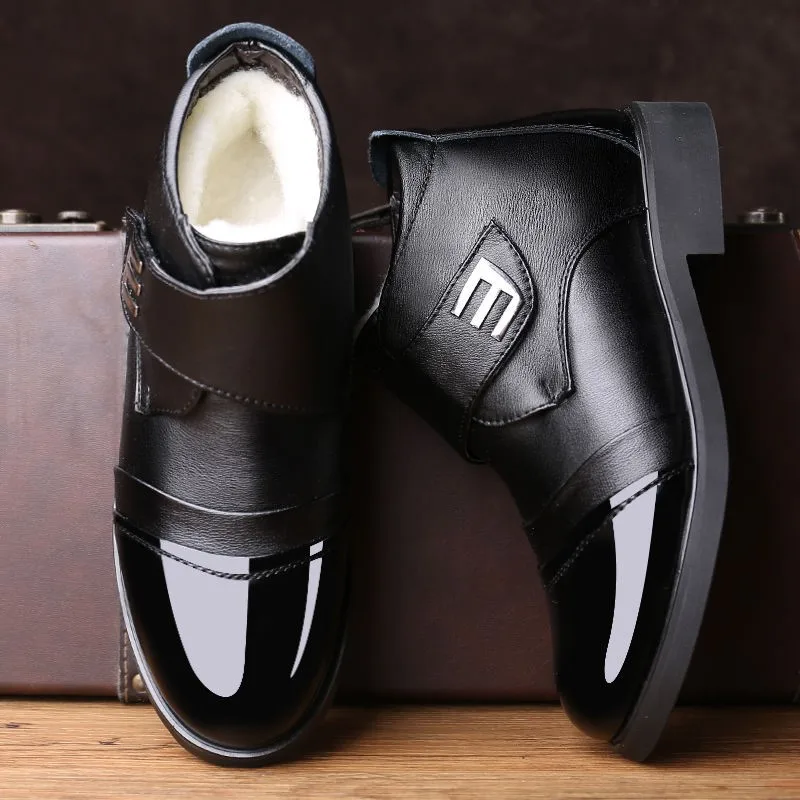 Mazefeng/ г.; высококачественные теплые мужские зимние ботинки; обувь из натуральной кожи; зимние водонепроницаемые мужские зимние ботинки; большие размеры; Папины ботинки