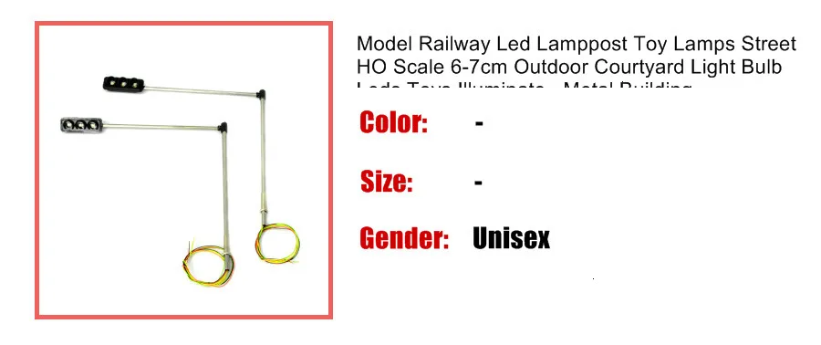 Модель железной дороги светодиодные лампы в виде игрушки улица Хо весы 6-7 см открытый светильник для патио светодиодные лампочки игрушки