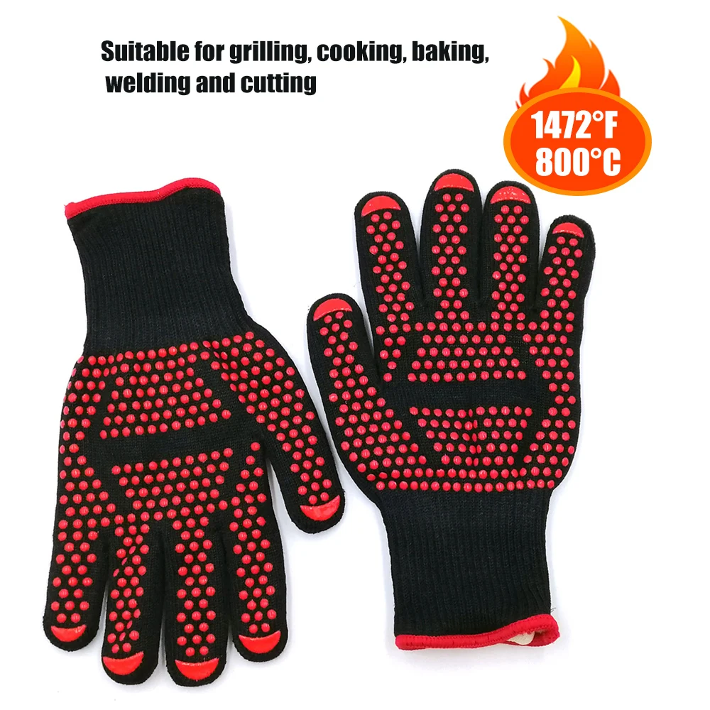 Кухонная перчатка для барбекю термостойкие рукавицы кухонная принадлежность, микроволновая печь изоляция печи Нескользящие Утепленные перчатки силиконовые перчатки