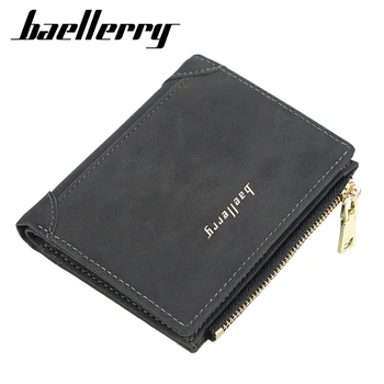 

high quality men card wallets short Frosted leather purse brand card holder vintage designer clutch business wallet