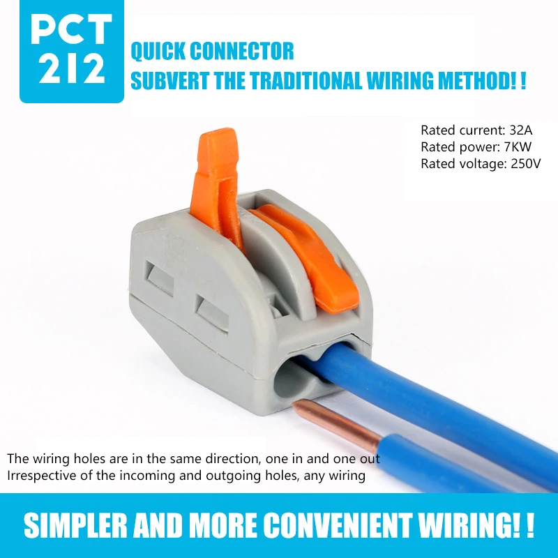 Wire Connector 30PCS PCT-212 213 215 Combination Kit Junction Box Push Cable conduit fittings satellite cable | Обустройство дома