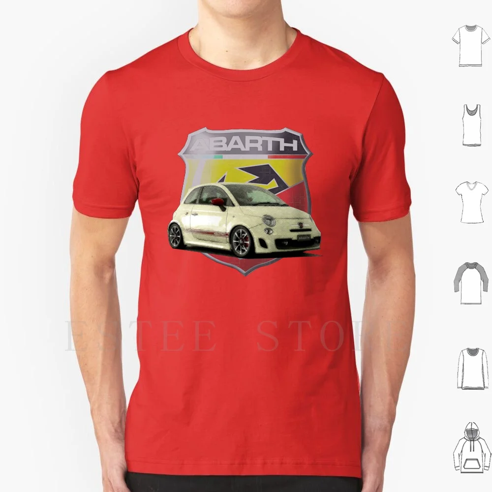 Abarth 500 T Shirt Uomo Cotone 6Xl Car Abarth 500 Automotive