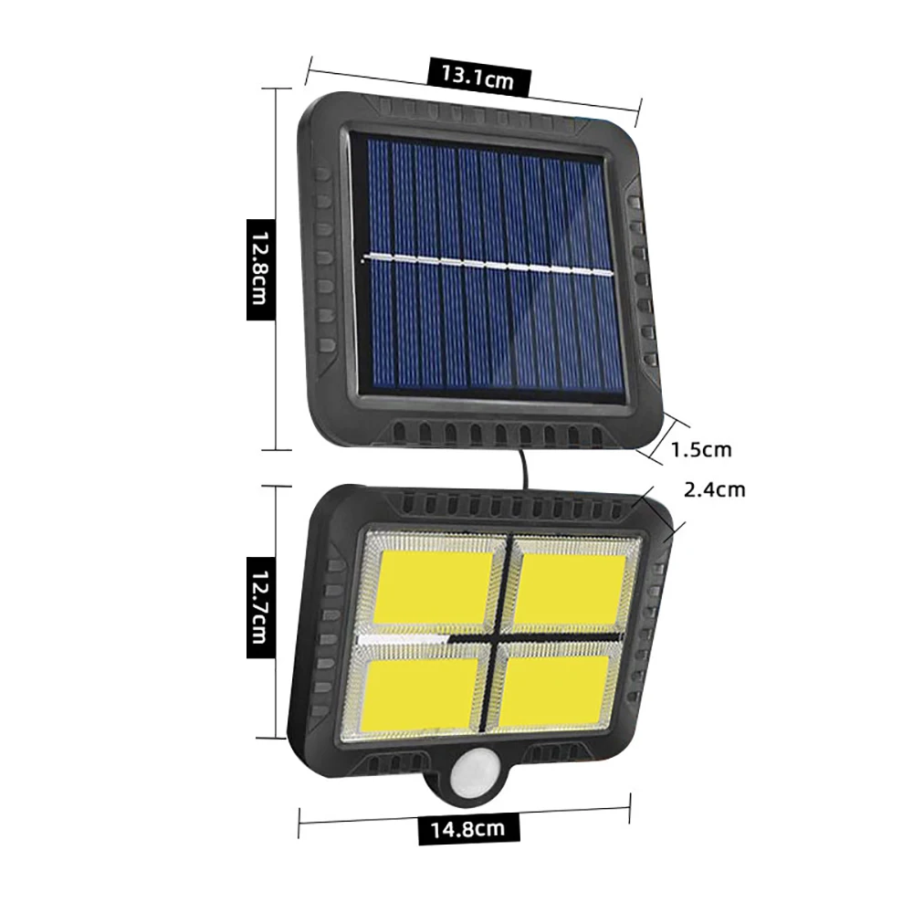 124 PCS Mpow 128 COB LEDS Solar Garden Light Motion Sensor Solar Lamp With IP65 Waterproof 180LM Wireless Outdoor Wall Light (8)