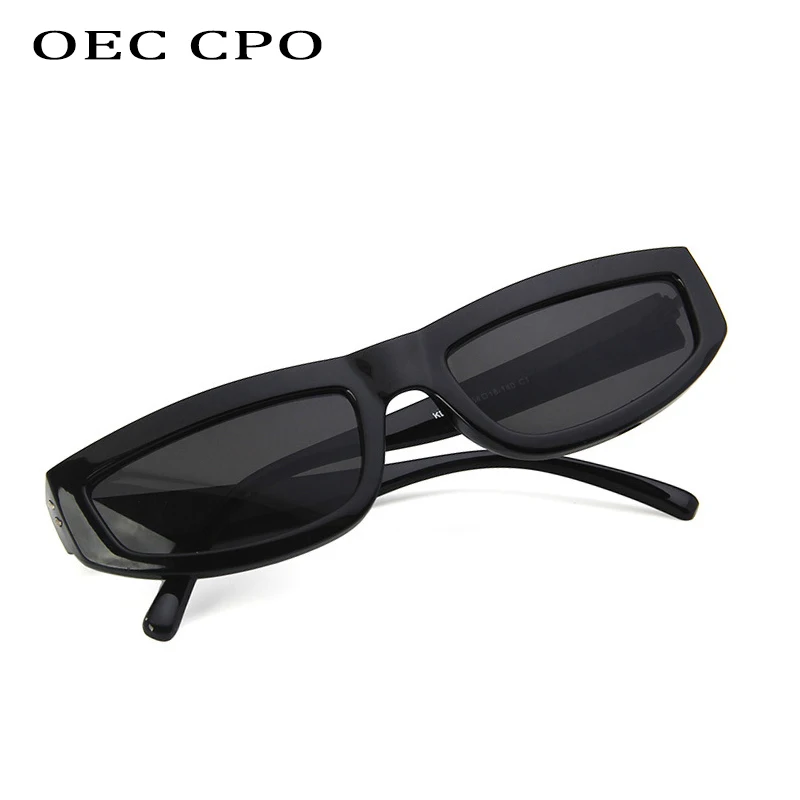 

OEC CPO 2019 New Sexy Rectangle Sun Glasses Vintage Small Sunglasses Women Cat Eye SunglassesBrand Designer Cat Eye Glasses Men