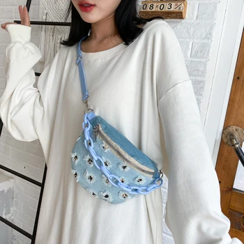 

Casual Phone Pouch Chest Belt Bag Women Girl Canvas Street Fanny Messenger Packs Travel Purse Phone Pouch Pocket