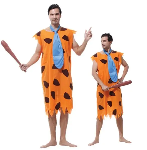 Пурим карнавальные вечерние костюмы на Хэллоуин для взрослых человек примитивные дикари костюм для мужчин Фреда Flintstones Каменный Век Косплей