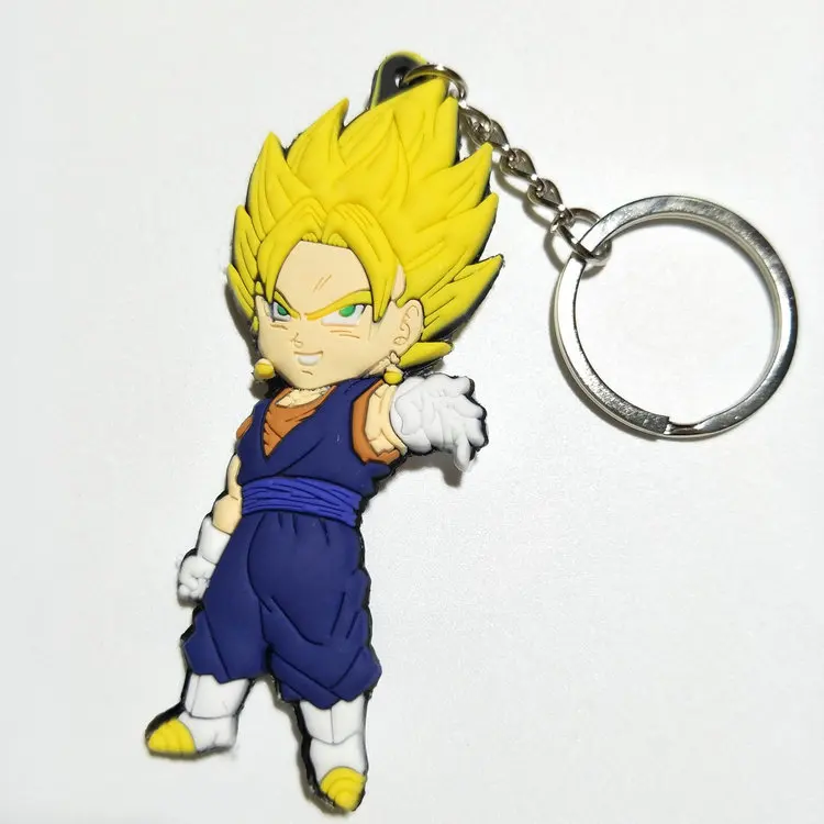 Мультфильм брелок с надписью Dragon Ball Sun Wukong Kobayashi брелок Супер Saiyan Kimetsu No Yaiba подарок кулон ПВХ мягкий клей брелок - Цвет: 14