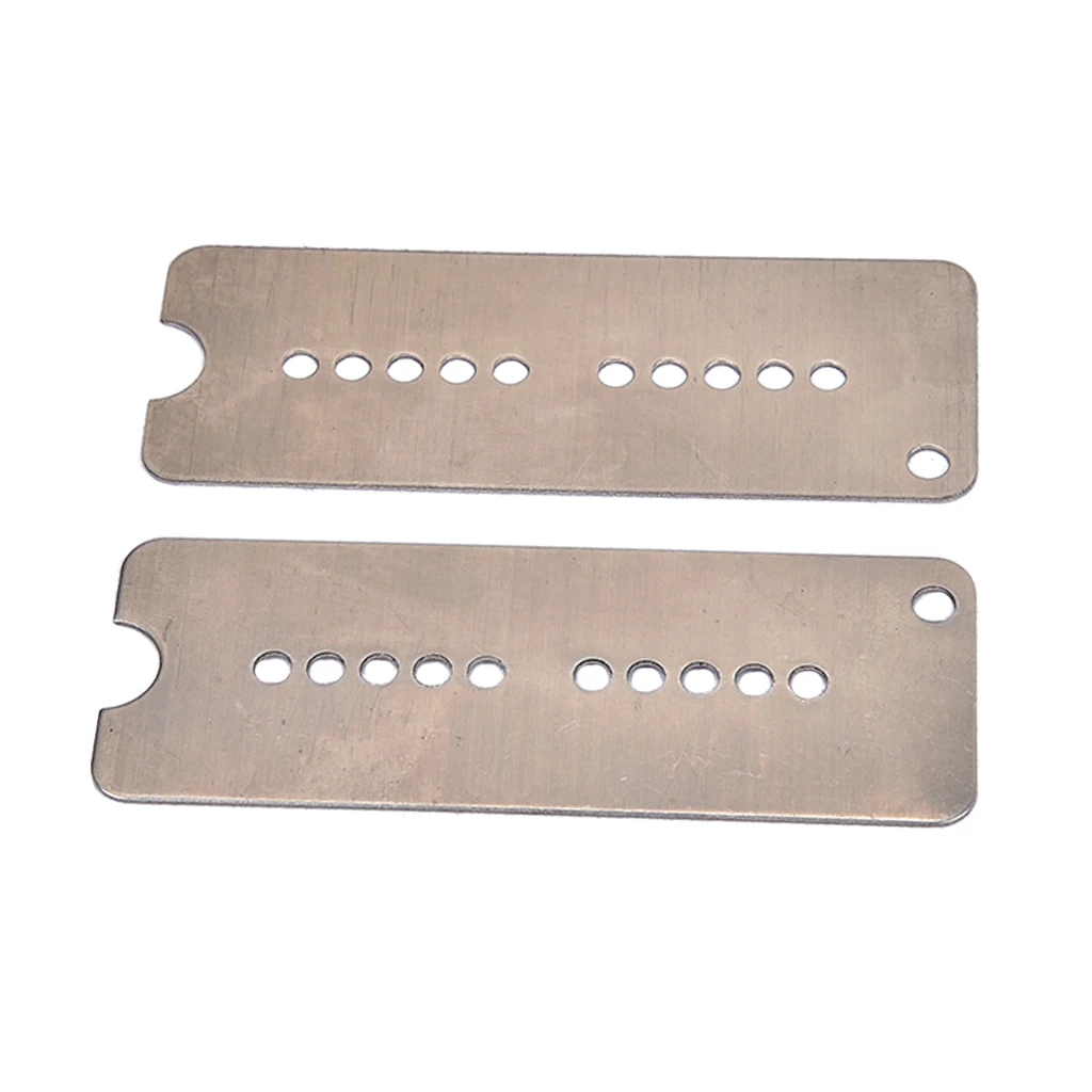 Tooyful 2 Pieces Cupronickel Neck+Bridge Pickup Baseplates for Electric Guitar P90 Soap Bar Pickup Accessory