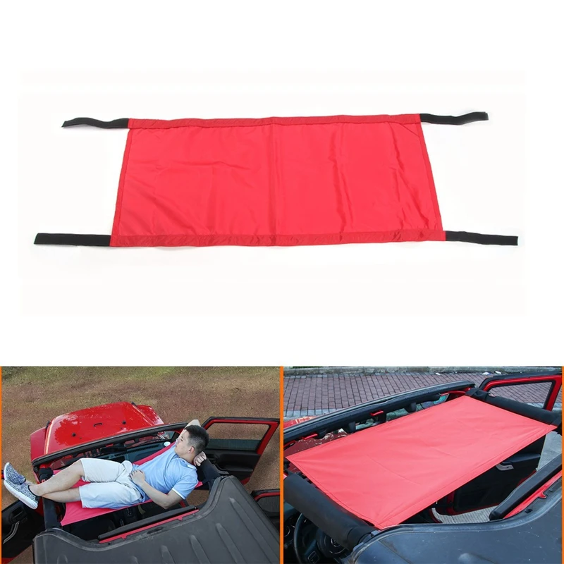 

Car Roof Hammock for Jeep Wrangler YJ, TJ, JK & JKU 1997-2019 4-Door and 2-Door, Waterproof Car Bed Rest Hammock