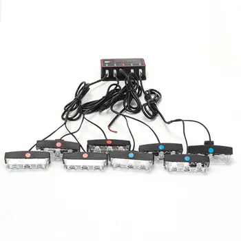 

30W High Power Wireless Remote Control 1-Drag-8 Ultra-high Brightness Automobile LED Grille Lamp Flash Lamp