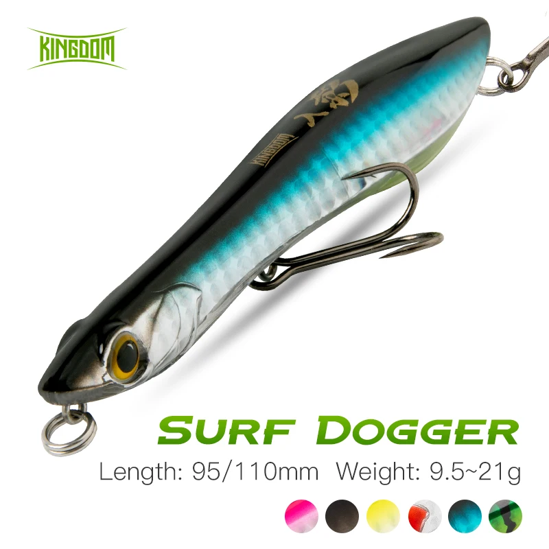 Kingdom Popper & Pencil Fishing Lure 95mm 110mm Floating & Sinking Snakehead  Walking Dog Action Jerkbait For Bass Pike Fishing