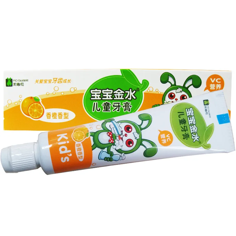 

Goldwater CHILDREN'S Toothpaste 1-3-6-12-Year-Old VC Infant Baby Toothpaste Permanent Teeth Moth Orange Gel