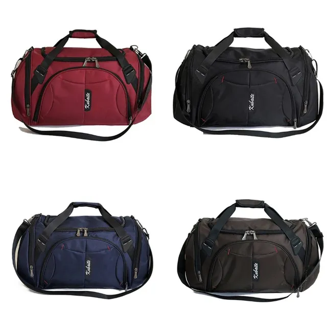 US $14.10 Outdoor Waterproof Nylon Sports Gym Bags Men Women Training Fitness Travel Handbag Yoga Mat Sport B