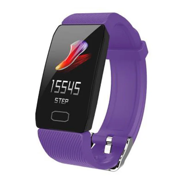 Ручные умные браслеты для здоровья монитор сердечного ритма фитнес-трекер для мужчин wo мужские часы кровяного давления водонепроницаемый спортивный умный Браслет Q1 - Цвет: Purple