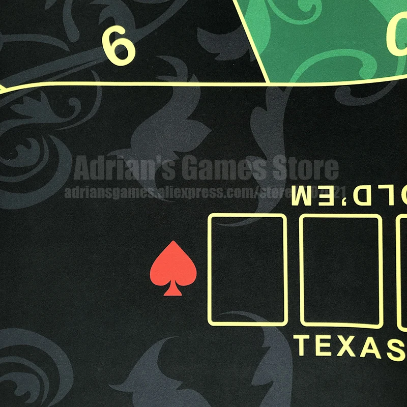 120*60см 10 Игроков Классический Зеленый Техасский Холдем Покер Скатерть Резиновая Poker Table Cloth Poker Layout Сукно для покера