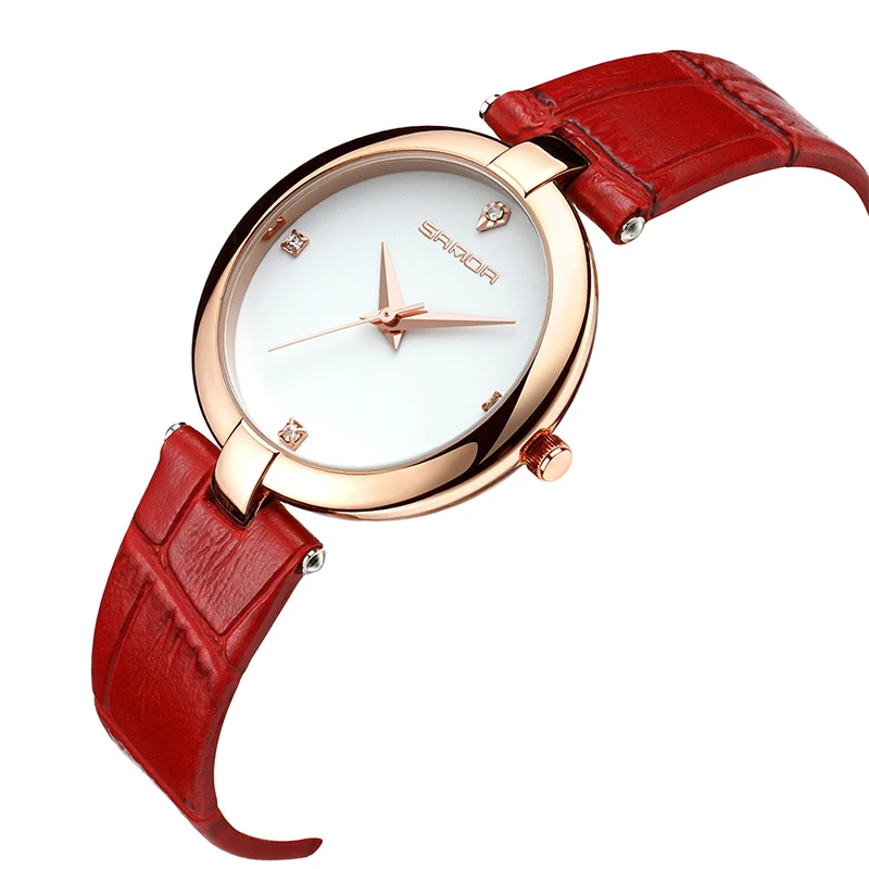 

Fashion Trend Ladies Watch Student Korean Waterproof Quartz Watch Leather Strap Simple Female Watch Relogio Masculino