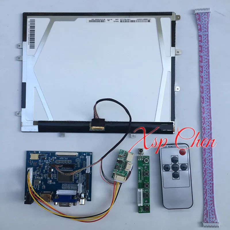 Vga Hdmi Controlador Placa de Motorista Kit Exibição para Ipad 1024x768 9.7 Lp097x02 Slq1 Slqe Sln1 Slp1 Tela Lcd - Imagem 2