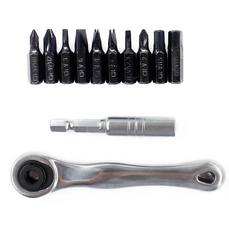 

With Storage Bag 1set Ratchet Screwdriver Bits Set PH0/PH2 U/Y-type Repair Tools Kit