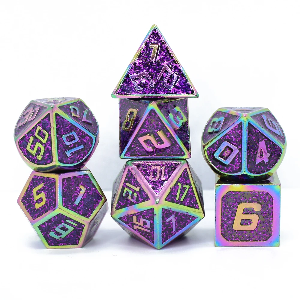 Металлические кубики D4 D6 D8 D10 D % D12 D20 с играми в кости мягкий мешочек на шнурке для