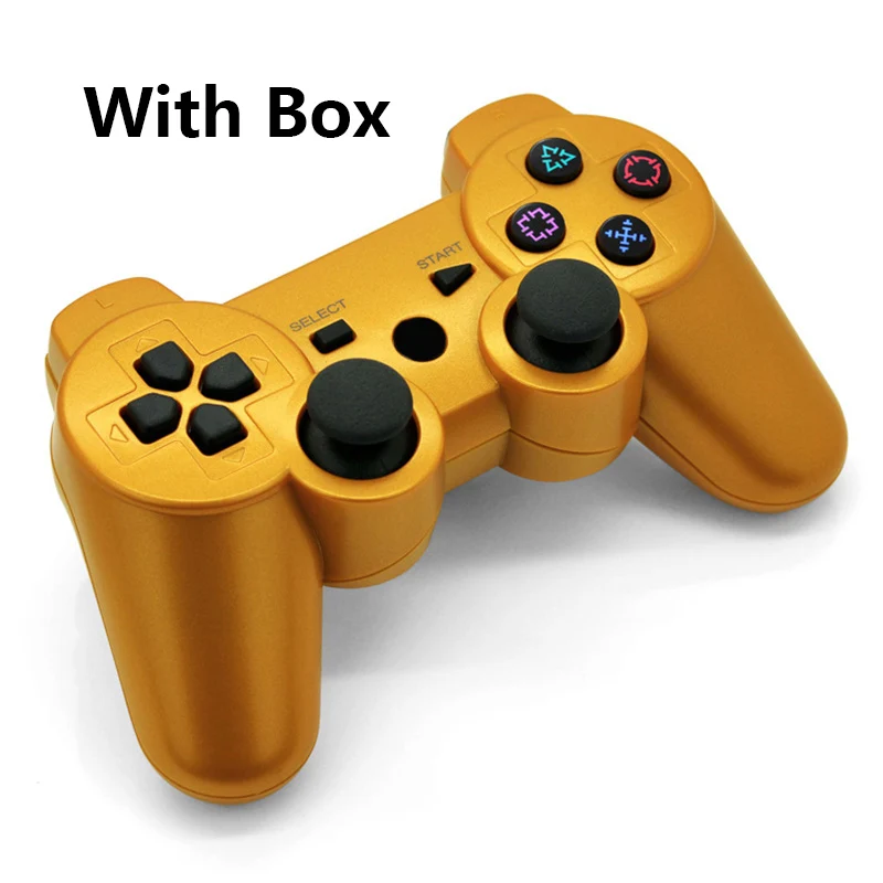 Bluetooth беспроводной джойстик двойной вибратор для PS3 ForDualshock3 сменный контроллер геймпад forPlay Station 3 Аксессуары - Цвет: Gold With Box