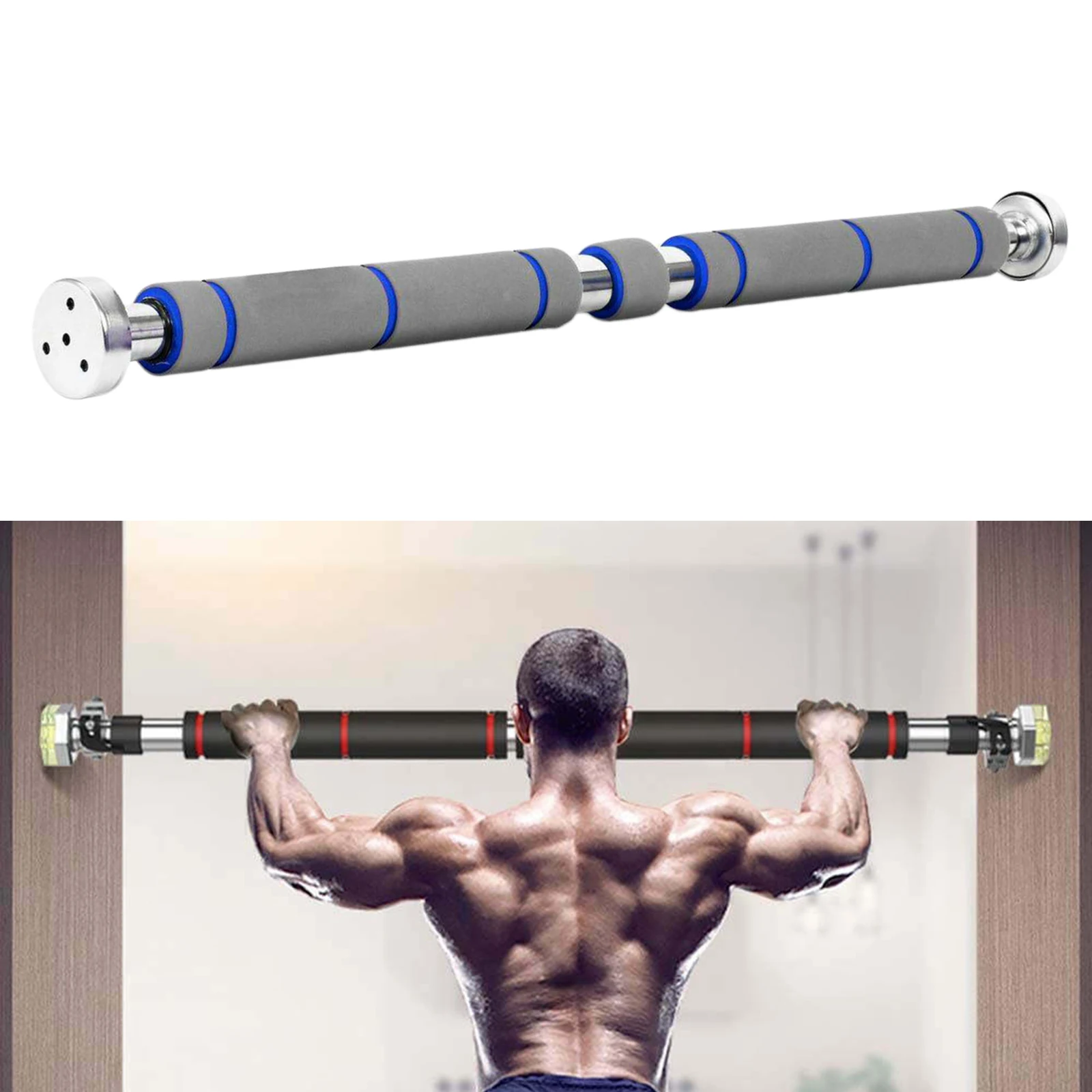 Door Pull Up Bar Home Doorway Chin Up Bars Abs Exercise Rod Equipment Gear