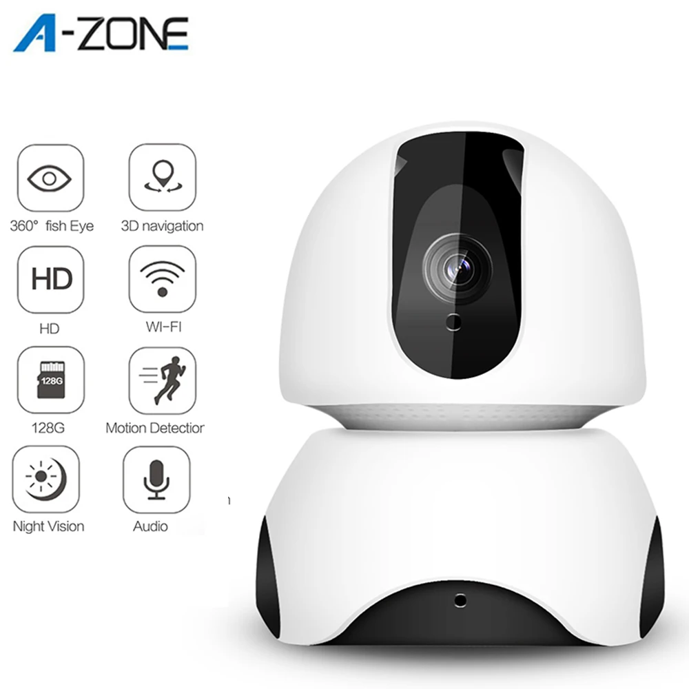 A-ZONE Wi-Fi камера 1080P HD мини для помещений с автоматическим отслеживанием ИК ночного видения домашняя беспроводная ip-камера сетевая видеонаблюдение