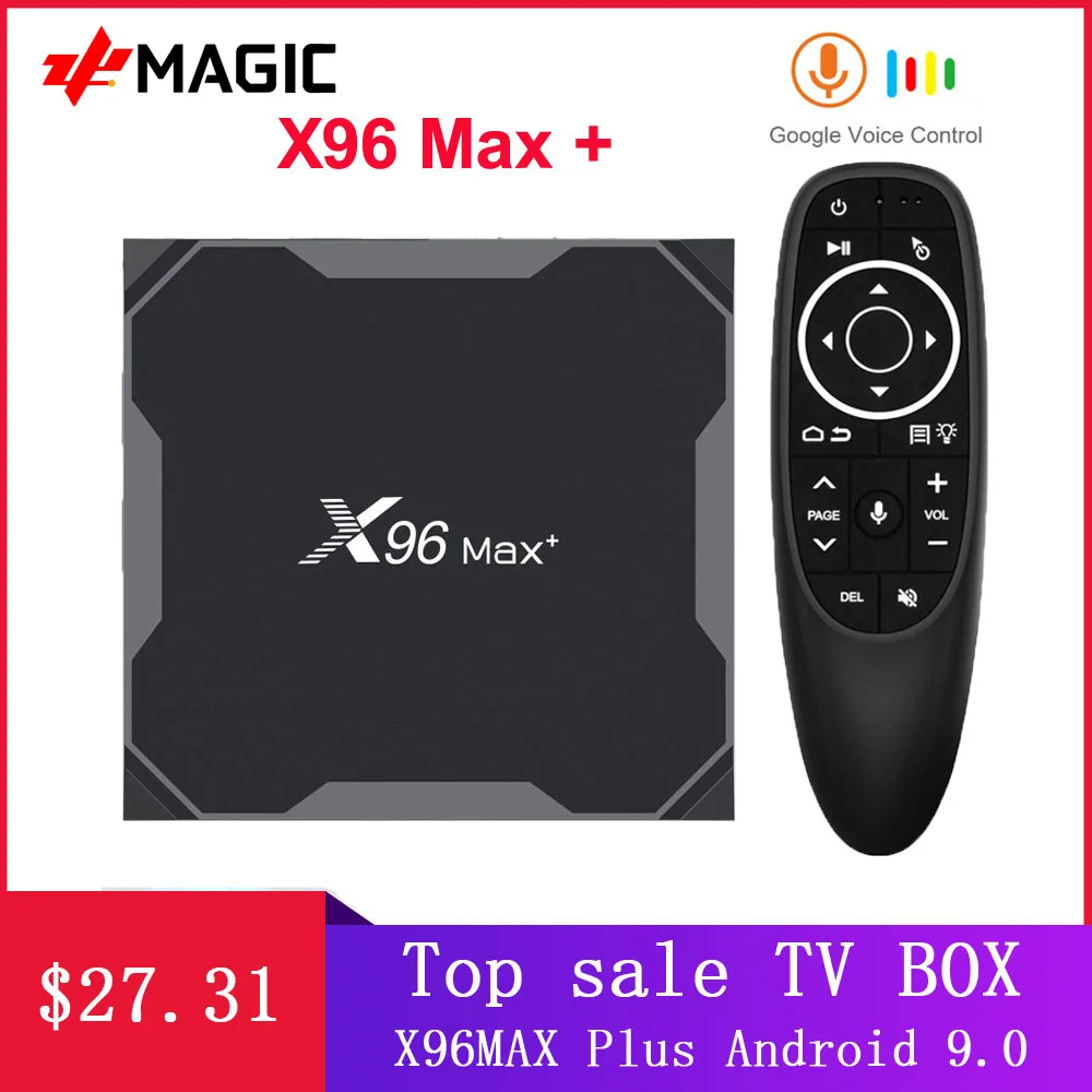 Оригинальный X96MAX плюс приставка для ТВ Android 9 0 Amlogic S905X3 4 ядра Гб 64 оперативной