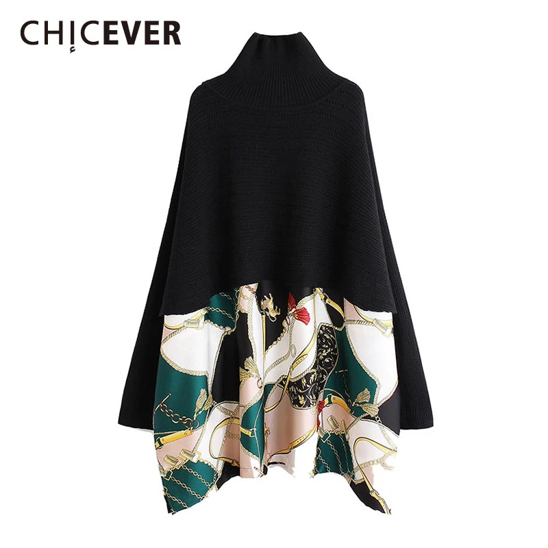 CHICEVER, винтажный, в горошек, хит цвета, Женская толстовка с круглым вырезом, рукав-фонарик, большие размеры, свободные пуловеры для женщин, новинка, одежда