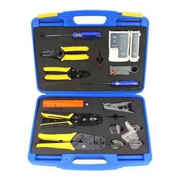 

YG-S4015 Network Cable Clamp Set Crystal Head Combination Kit Network Wiring Tool Portable Practical Network Cable Clamp