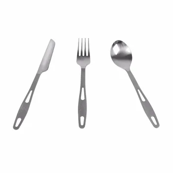 

3pcs Toaks Titanium Fork Spoon Knife Flatware Spoon Kitchen Cutlery Titanium Dinner Tableware for Western Food Use SLV-02
