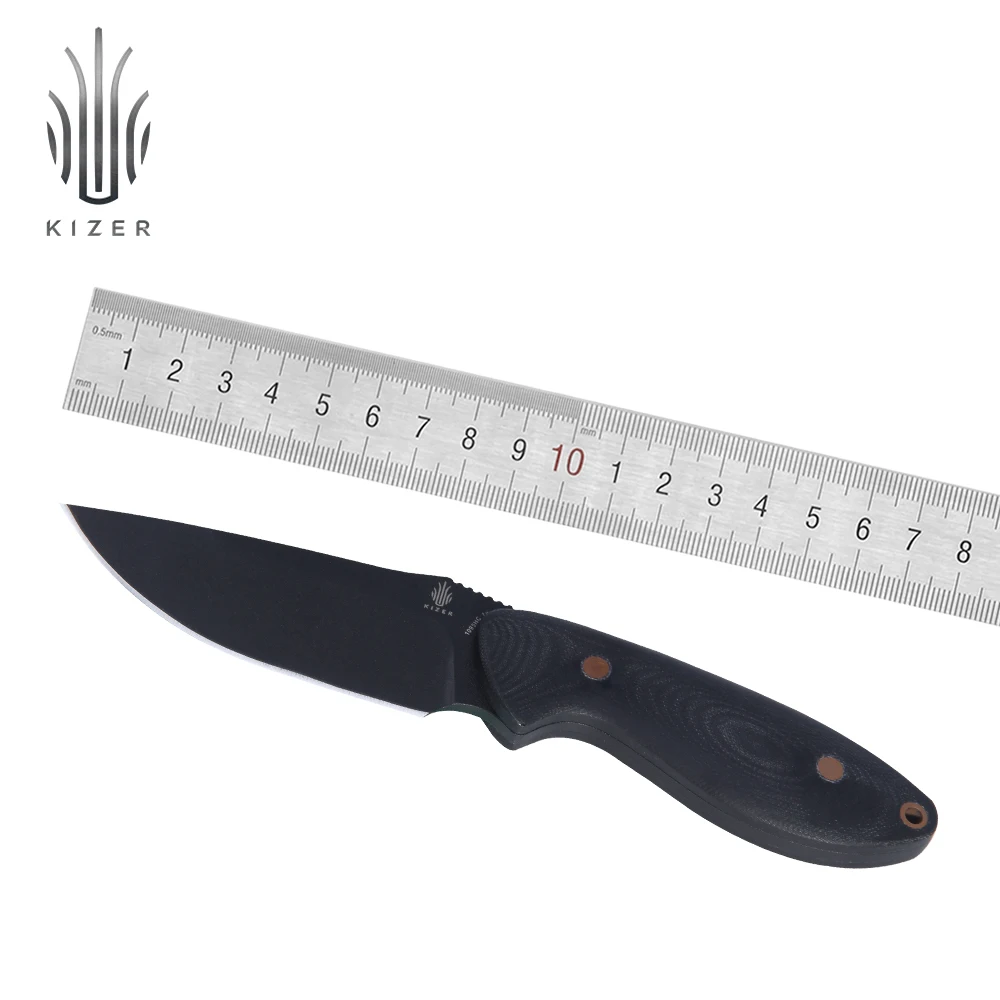 Нож Kizer с фиксированным лезвием, охотничий нож, Новое поступление, G10 ручка, нож для походов на открытом воздухе, инструменты - Цвет: 1022A1