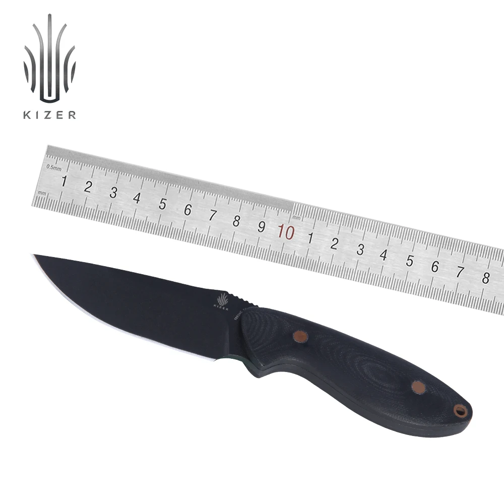 1022A1 Нож Kizer с фиксированным лезвием, охотничий нож, Новое поступление, G10 ручка, нож для походов на открытом воздухе, инструменты - Цвет: 1022A1