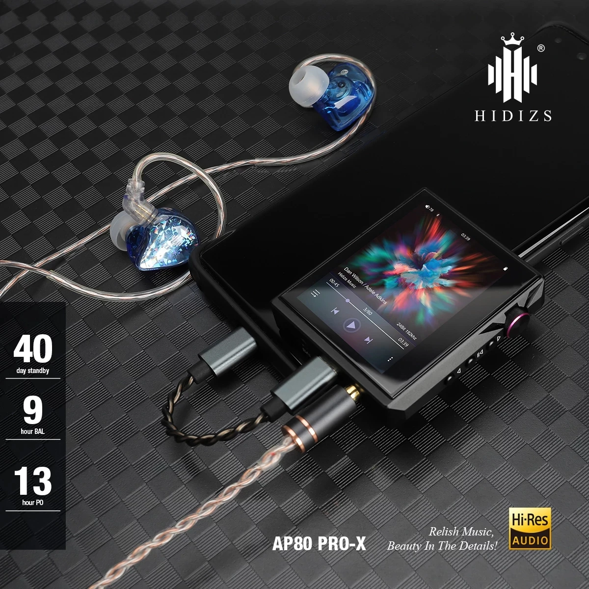 Hidizs AP80 PRO-X MP3 MP4 Player Portable Balanced Lossless MQA Music Bluetooth Player FLAC LDAC USB DAC DSD64/128 DAP