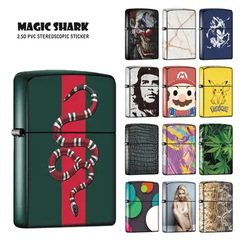 

Magic Shark Fashion 2020 New Ultra Thin 2.5D Dragon Ball Leopard Snake Chegwala Film Sticker Case for ZIPPO Lighter