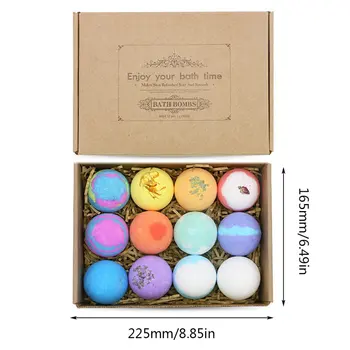

Oil Bath Essential Monochrome Ball Gift Box With Aromatherapy Essential Oil Explosion Ball Milk Bath Salt Ball