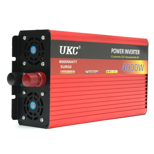 

Inverter 12V 220V 4000W Solar Power Voltage Transformer Modified Sine Wave Power Inverter DC12V to AC220V Converter USB