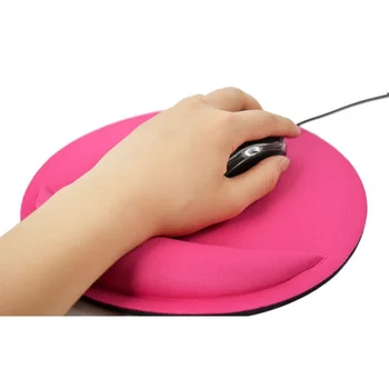 

Mouse Pad With Wrist Rest Round Soft Desk Computer Gaming Mice Protective Padding Mat For Office New