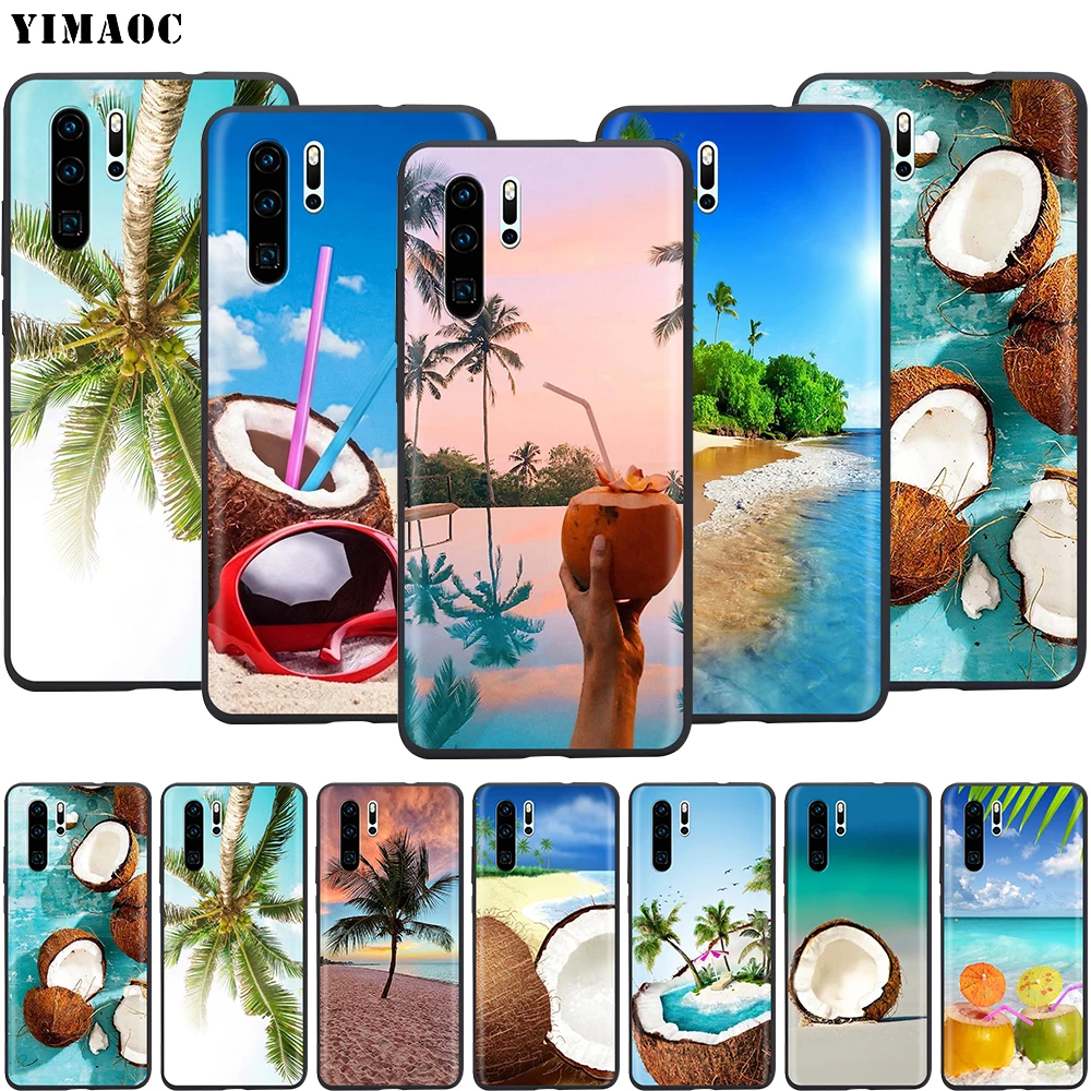 Силиконовый чехол YIMAOC Coconut on the Beach для Huawei Honor 6a 7a 7c 7x8 9 10 Lite Pro Y6 2018 2017 Prime | Мобильные