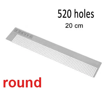 20cm 520 holes Инструменты для вышивки картин со стразами корректирующая квадратная круглая сверлильная сетка линейка точечная сверлильная чертежная линейка Алмазный аксессуар для вышивки - Цвет: 20cm 520 holes